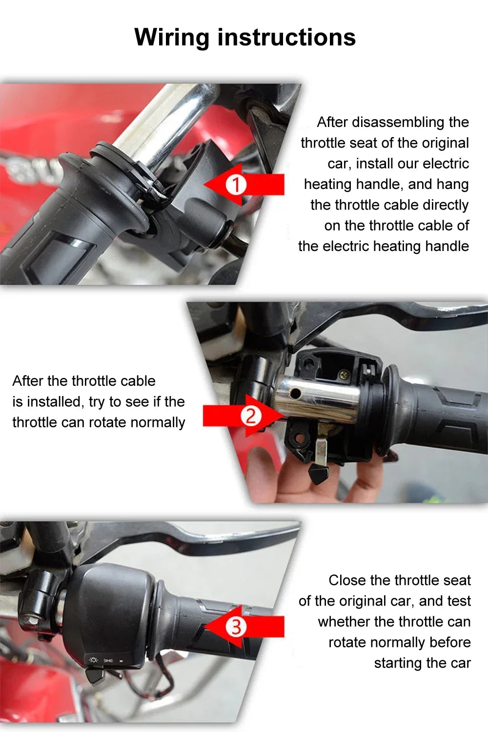 Motorcycle Heated Grips 22mm BMW Universal 12v Comfort adjustable heat levels