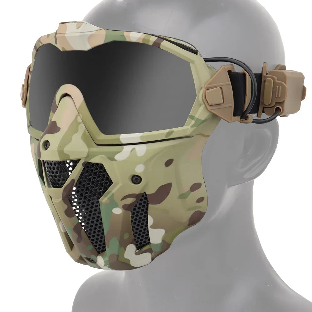 Airsoft Paintball Full Face Mask Protection Anti-Fog with Fan built-in, Cosplay