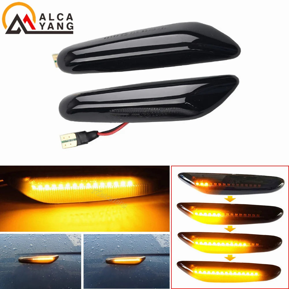 2X Dynamic LED Side Marker Turn Signal Light BMW E46 E90 E60 X1 X3 1 3 5 Series