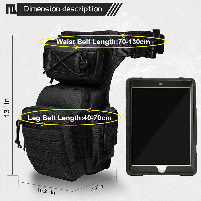 Tactical Leg Bag Utility Pouch Waist Pack Tool Belt Airsoft Paintball