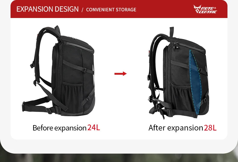 28L Motorcycle Backpack Waterproof Helmet Bag Travel Knapsack Touring luggage