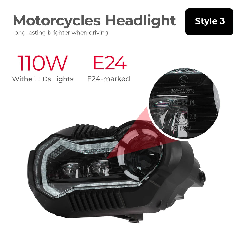 LED Headlight upgarde BMW R1200GS 2004-2012 R1200GS ADV 2005-2013 Plug & Play E24