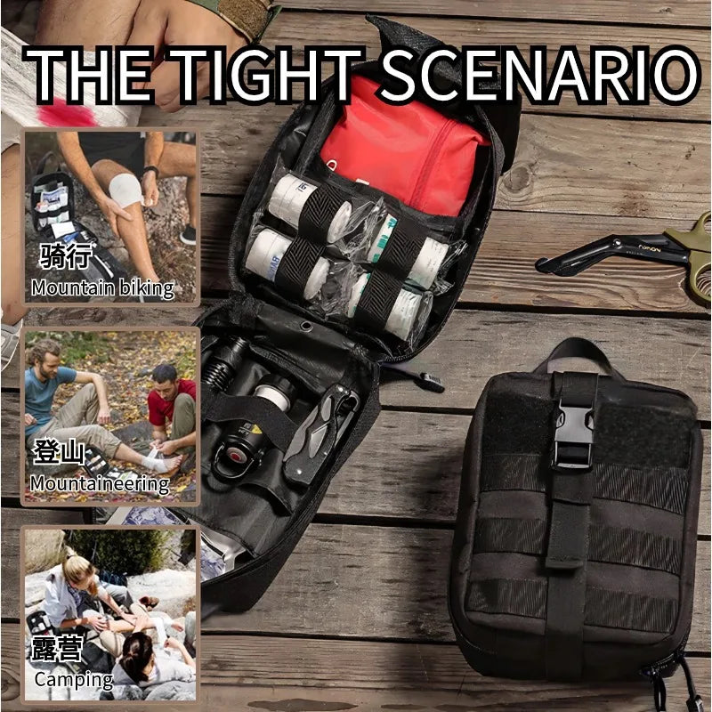 EDC Molle Pouch IFAK First Aid Waist Pack Medical Survival Kit Bag Airsoft sport
