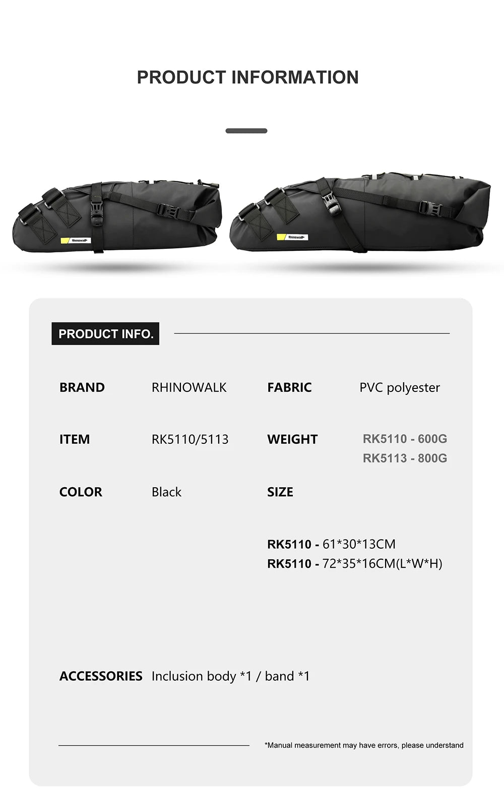 Waterproof Bicycle Saddle Bag Rear Pannier MTB Road Bike Tail Bag 10L 13L