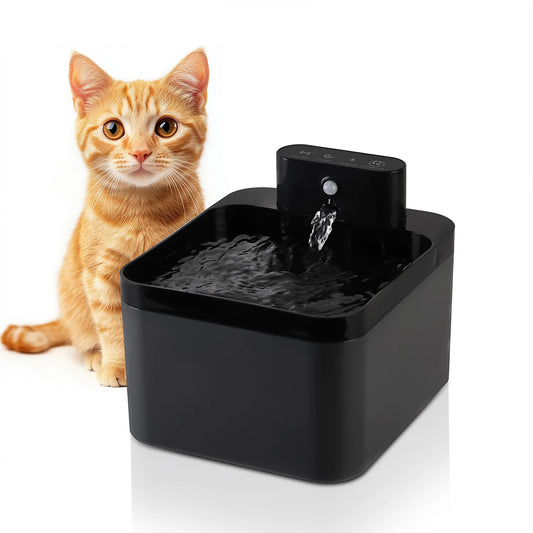2.2L Automatic Cat Water Fountain Rechargeable Sensor Wireless Pet Dog Drinker