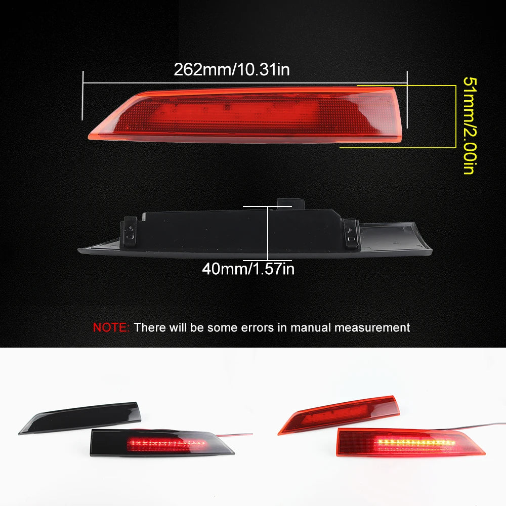 Ford Transit Tourneo Custom BARN DOOR 2012-2020 2x LED Third Brake Light RED