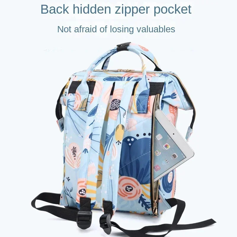 Multifunctional Waterproof Nappy Backpack - Large Capacity Diaper Bag for Mom