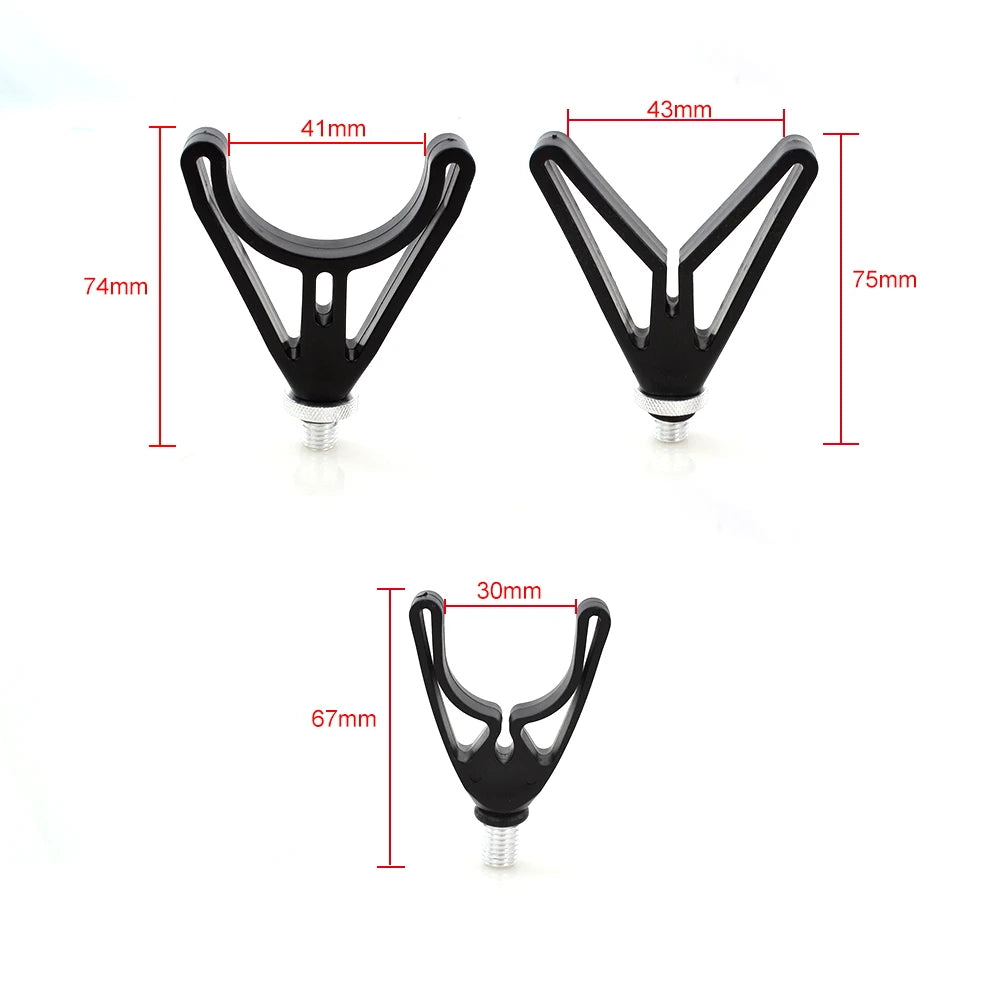 Hirisi 4 Pieces Carp Fishing Rod Rest Head for Bank Sticks & Buzz Bar