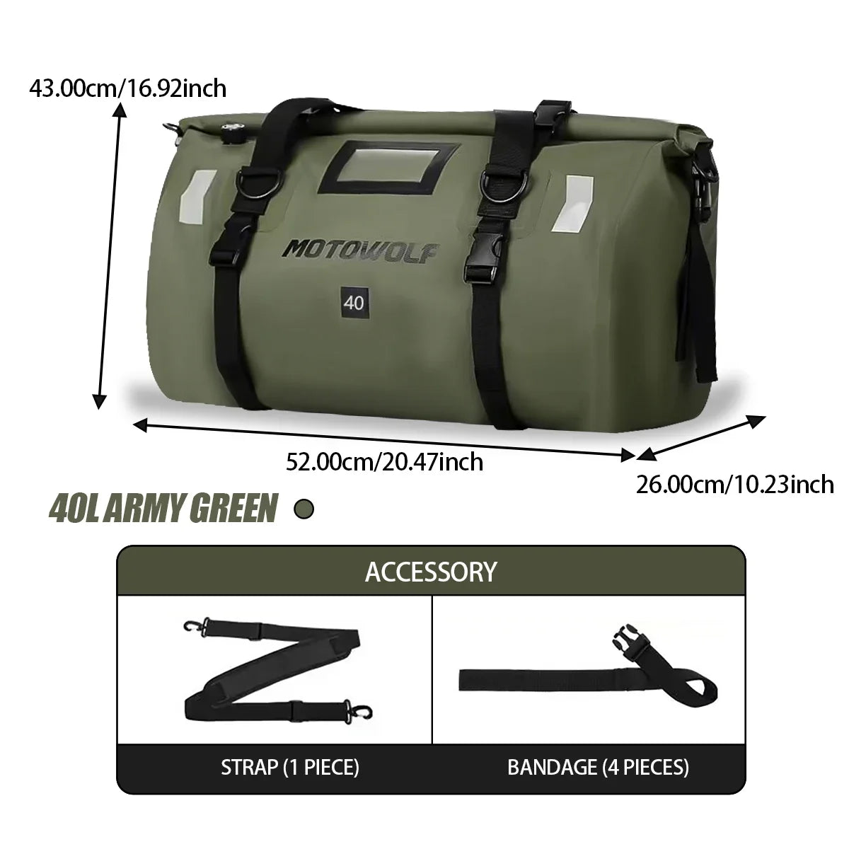 Waterproof Motorcycle Saddlebags 40L 60L 66L Luggage Touring Adventure IP68