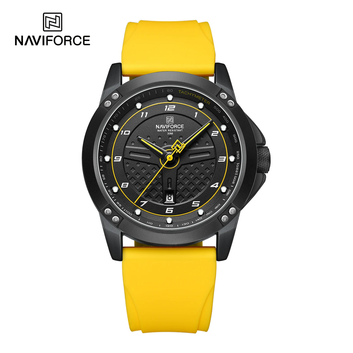 NAVIFORCE Men's Sport Quartz Watch – Waterproof, Luminous, Date Display