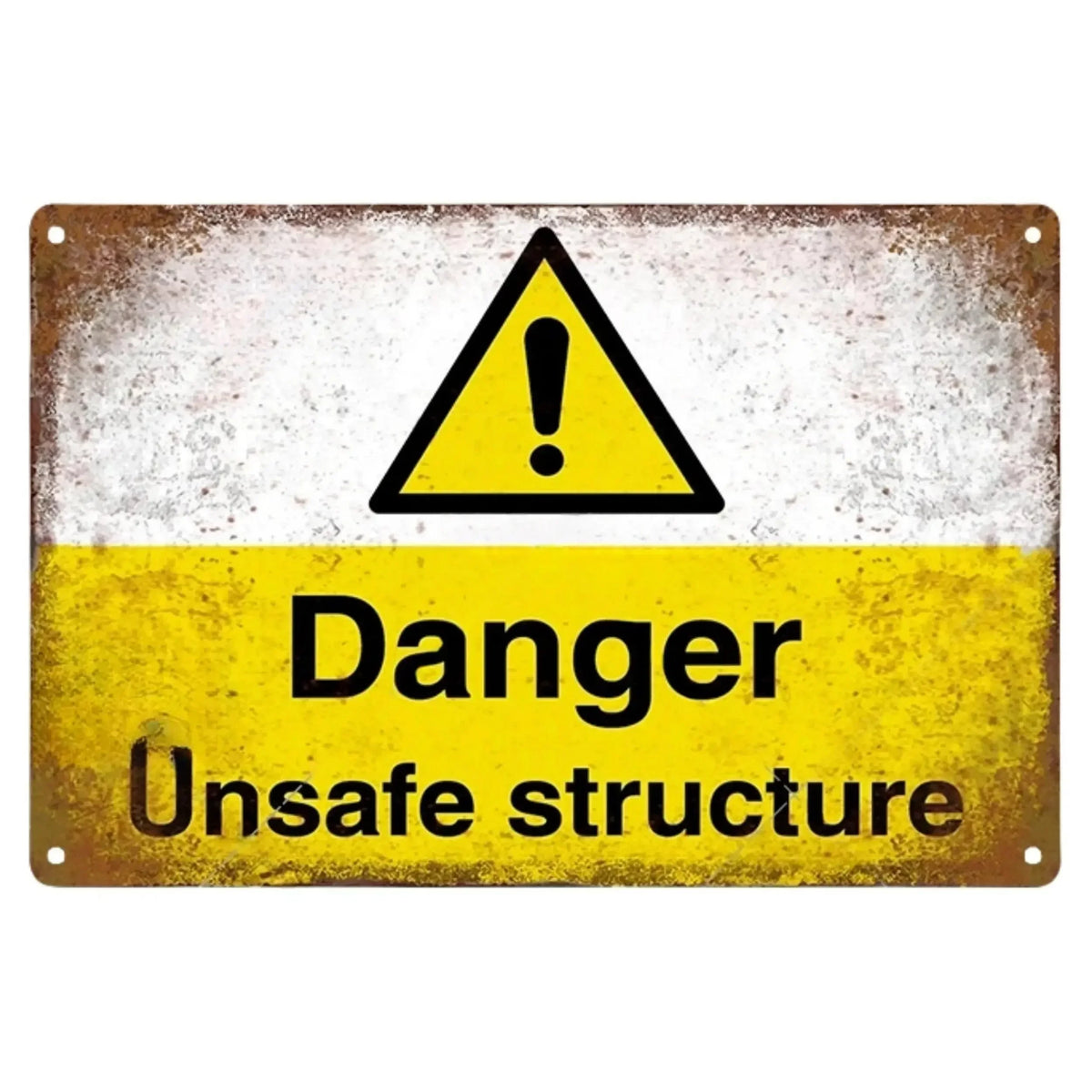 Vintage Caution Notice Zone Keep out Metal Sign, Danger, Mancave, Garage, Gift