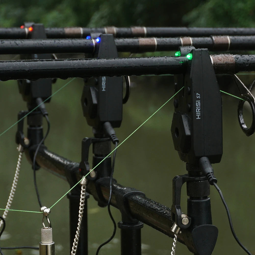 Wireless Carp Fishing Alarm Set w/ Camping Light Waterproof Bite Indicator