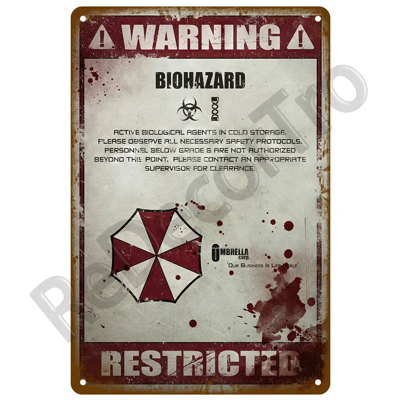 Warning Danger Beware Metal Sign,  Home Wall Decor Bar, Club, Man Cave Gift