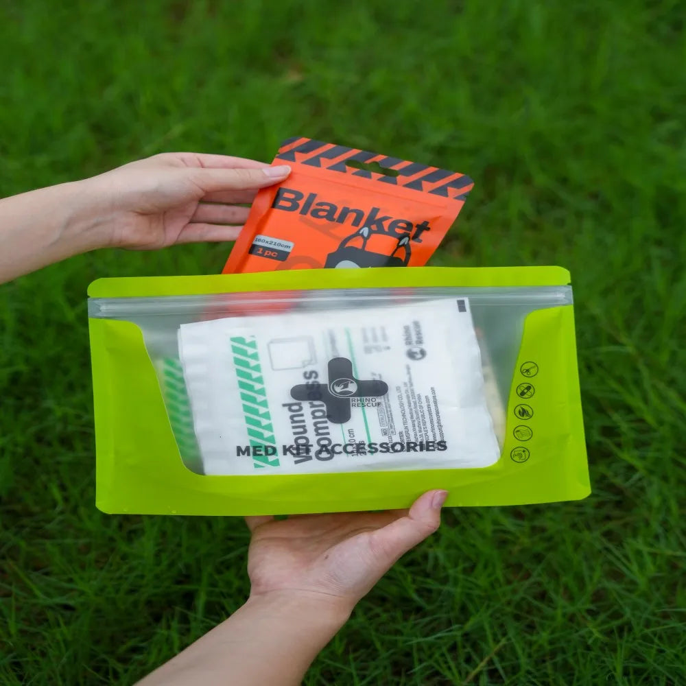 RHINO RESCUE First Aid Refill Bag Outdoor Home Emergency Bandages Gauze