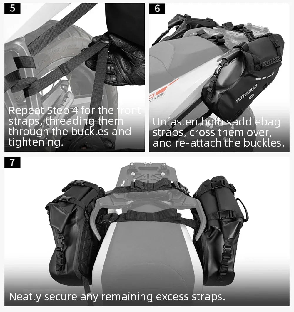 Adventure Motorcycle Saddle Bags 18L 28L 48L Pannier Luggage