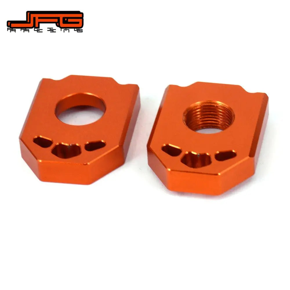 CNC Rear Chain Adjuster Axle Blocks KTM SX EXC XCW XCF 85-530 2000-2023 Orange