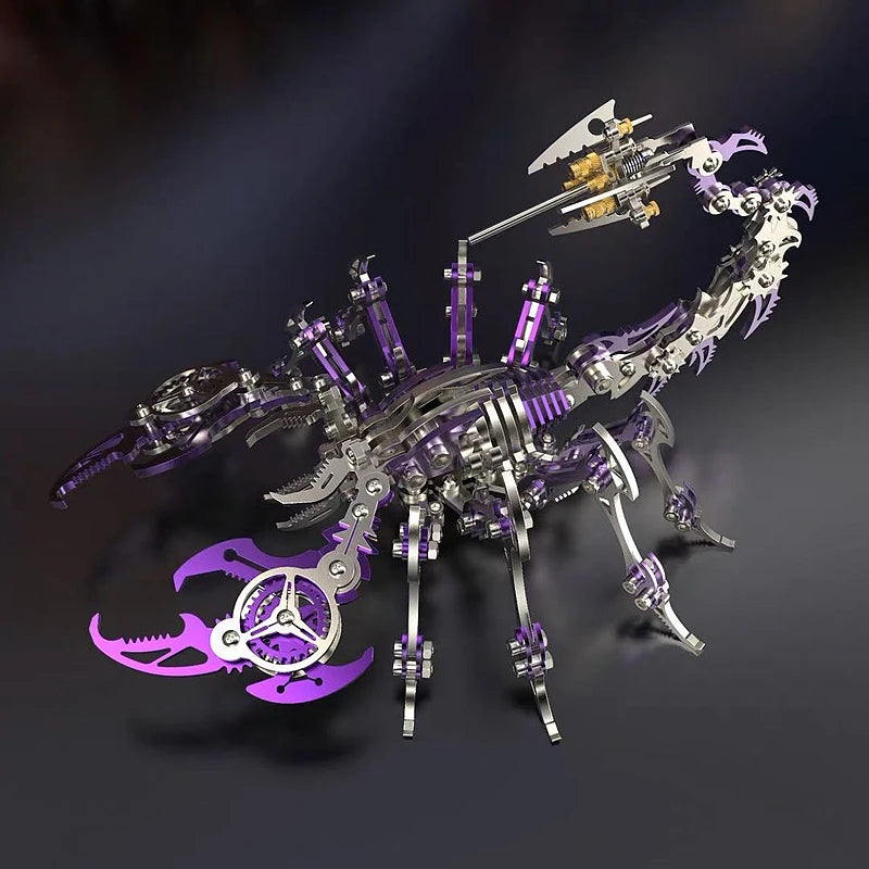 3D Scorpion Metal Puzzle Steampunk Insect Model Kit - 454 PCS DIY Model