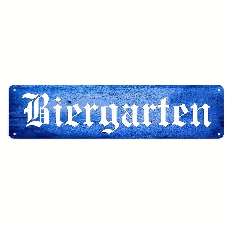 Biergarten, Beer Garden Metal Sign – Pub Brewery Wall Decor Aluminium Plaque