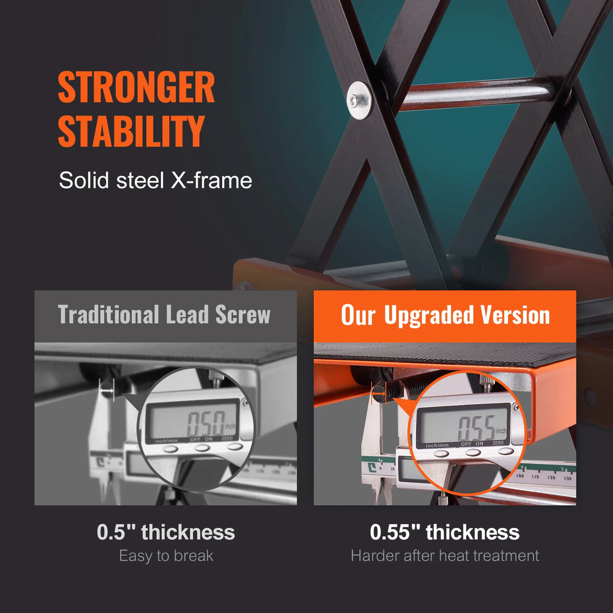 Motorcycle Scissor Lift Jack Stand 500kg Wide Deck Adjustable Garage Repair Tool