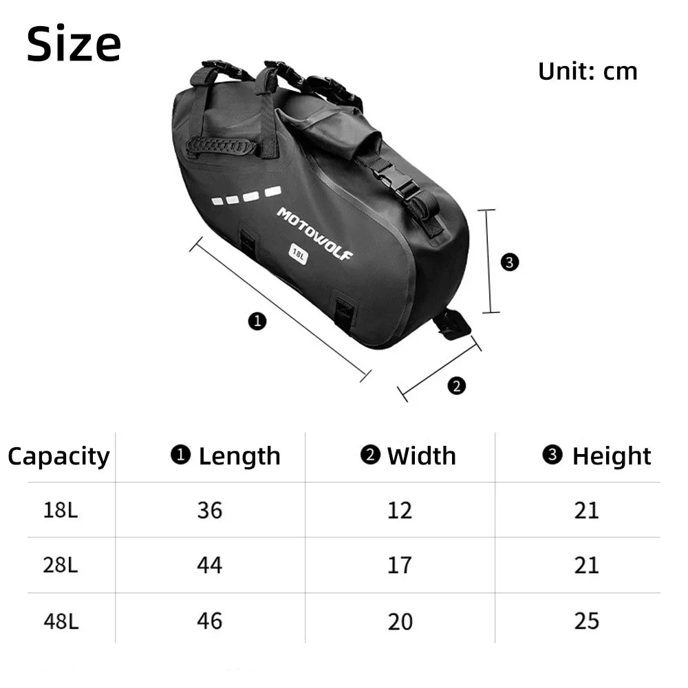 Adventure Motorcycle Saddle Bags 18L 28L 48L Pannier Luggage