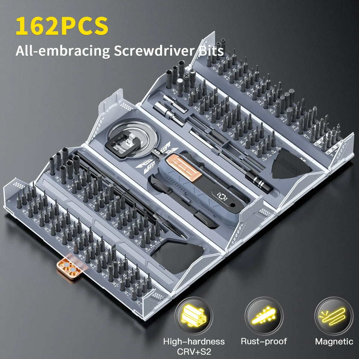 180-in-1 Magnetic Precision Screwdriver Set w/ Folding Case – Pro Repair Kit