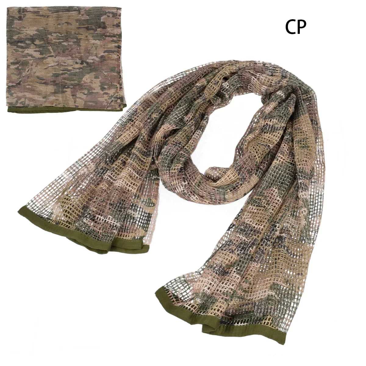 Tactical Cotton Scarf Mesh Neck Keffiyeh Camouflage Face Sniper Veil for Hunting