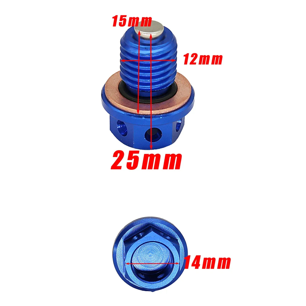 M12 x P 1.5 Magnetic Oil Drain Plug Bolt For Yamaha YZF-R3 R25 MT-03 MT-25 WR250