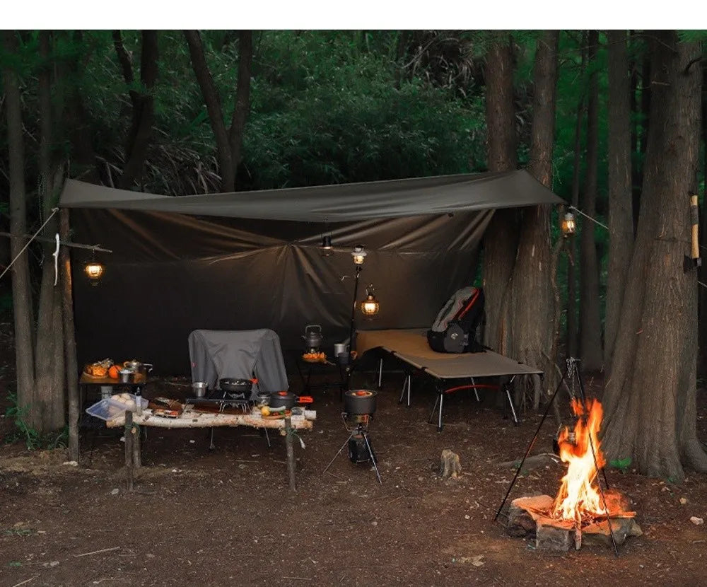 Camping Campfire Tripod Hanging Pot Cooking Aluminum Alloy