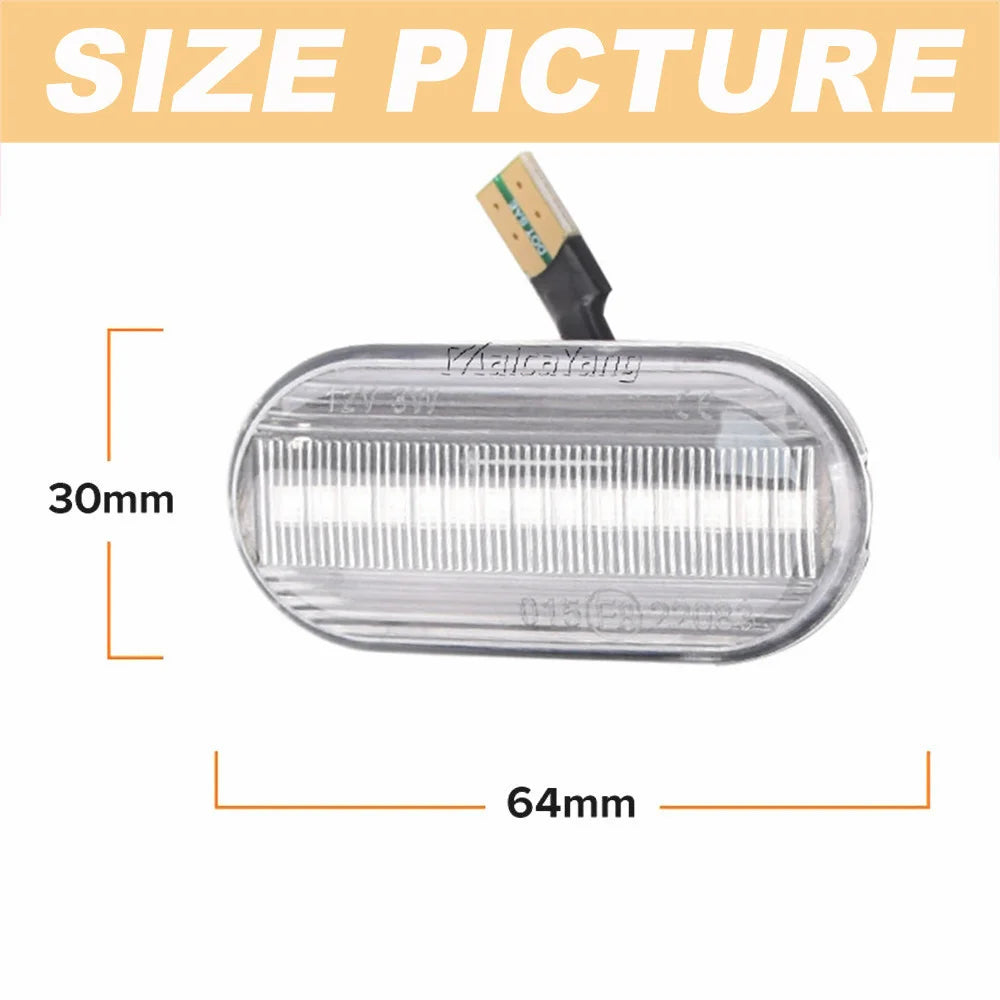 Dynamic LED Turn Signal Side Marker Light for Nissan Navara Note Micra Qashqai