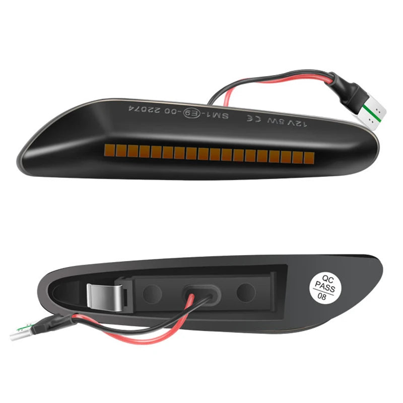 2pcs BMW LED Dynamic Side Marker Turn Signal Sequential Blinker Series 1,3,5, X1, X3