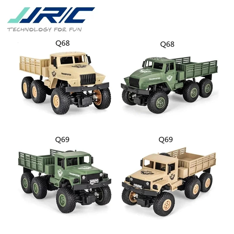 JJRC Q68 Q69 1/18 4WD Military RC Truck Off-Road RTR w/ Lights in Retail Box