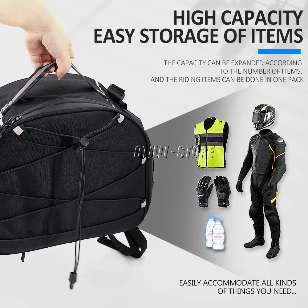 Waterproof Motorcycle Tail Bag 18L Rear Seat Bag for BMW R1200GS R1250GS F850GS