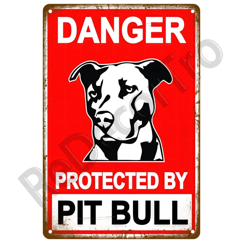 Warning Danger Beware Metal Sign,  Home Wall Decor Bar, Club, Man Cave Gift