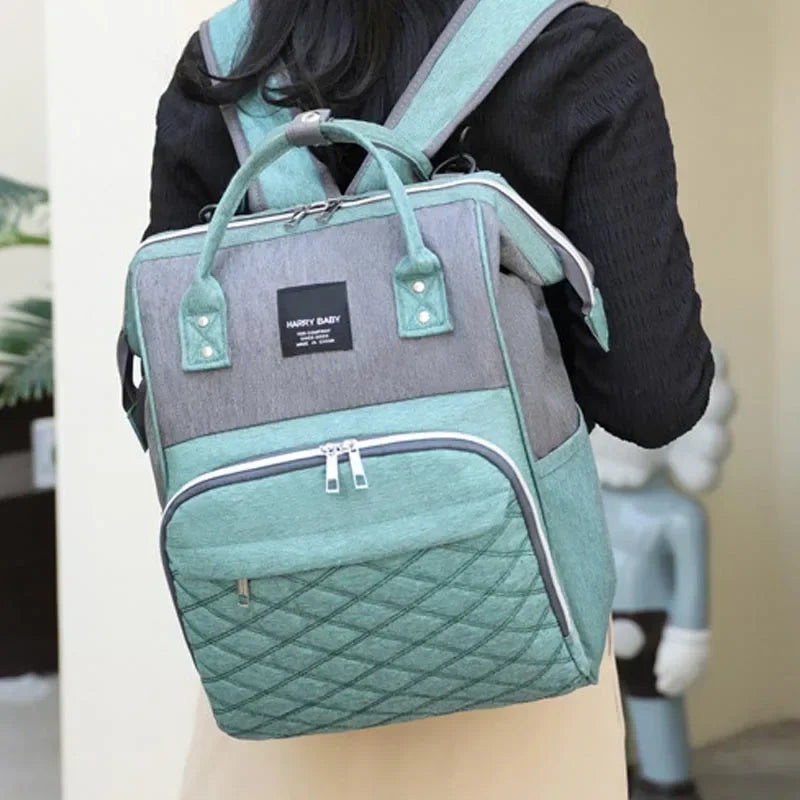 Large USB Mummy Diaper Bag - Waterproof, Functional, Nursing Backpack