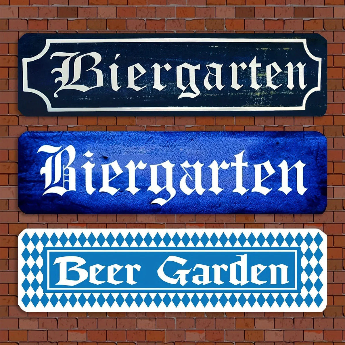 Biergarten, Beer Garden Metal Sign – Pub Brewery Wall Decor Aluminium Plaque