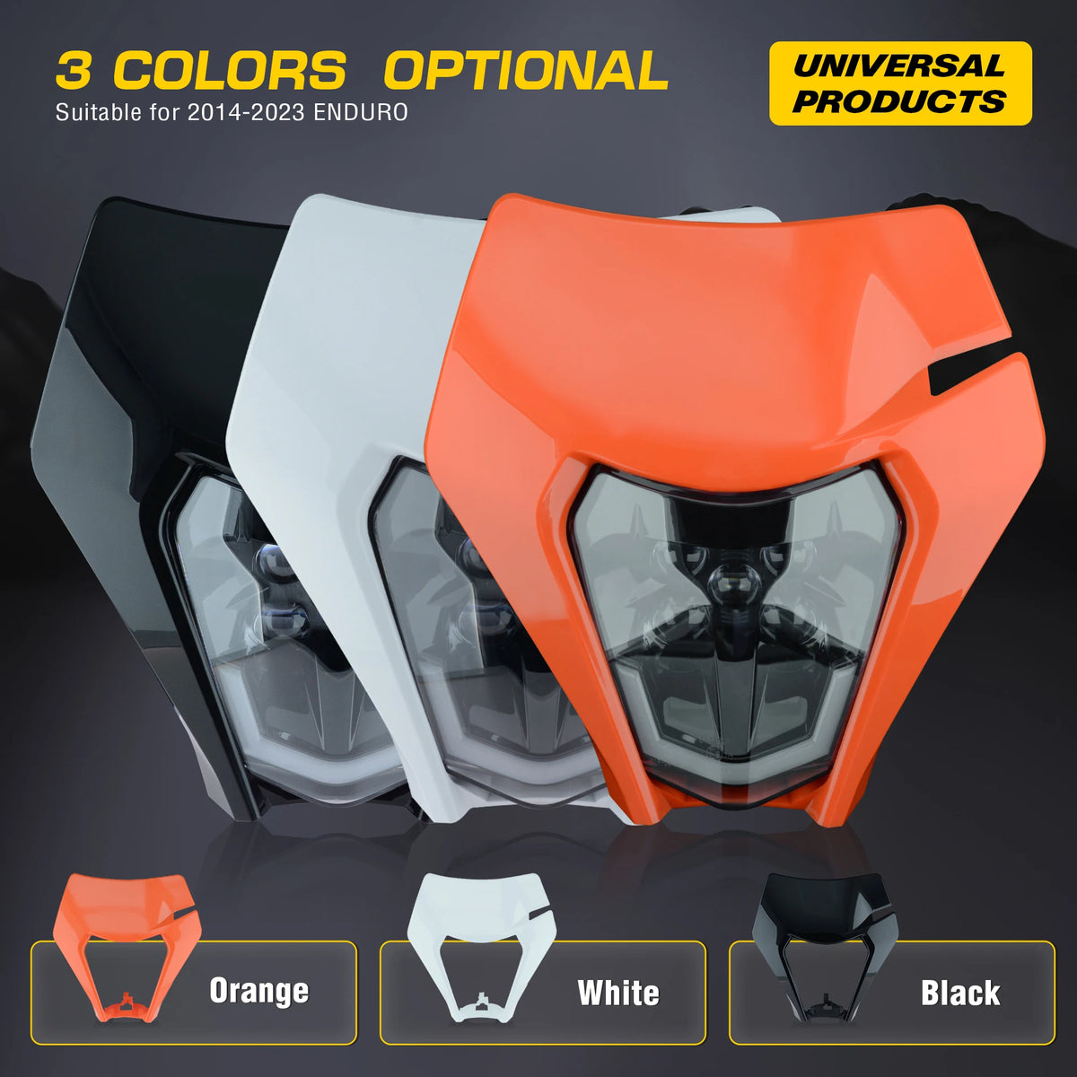 LED Headlight Plate for KTM EXC XC SX 125/250/300/450 Supermoto Enduro Bikes