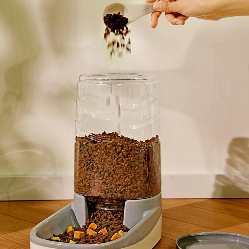 Automatic Pet Feeder & Water Dispenser – Large Capacity Food & Drink Bowl for Cats & Dogs