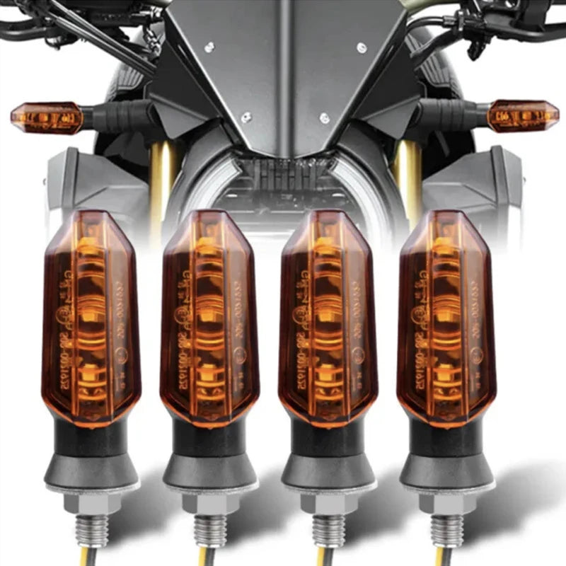 2/4PCS 12V LED Mini Bullet Turn Signal Brake DRL Lights for Honda Suzuki