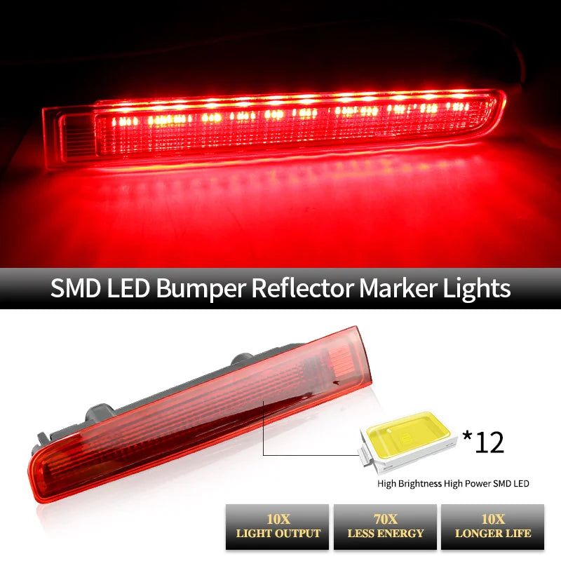 VW Transporter BARN DOOR T5 T6 Caravelle LED Third Brake Light SMOKE LENS 03-16