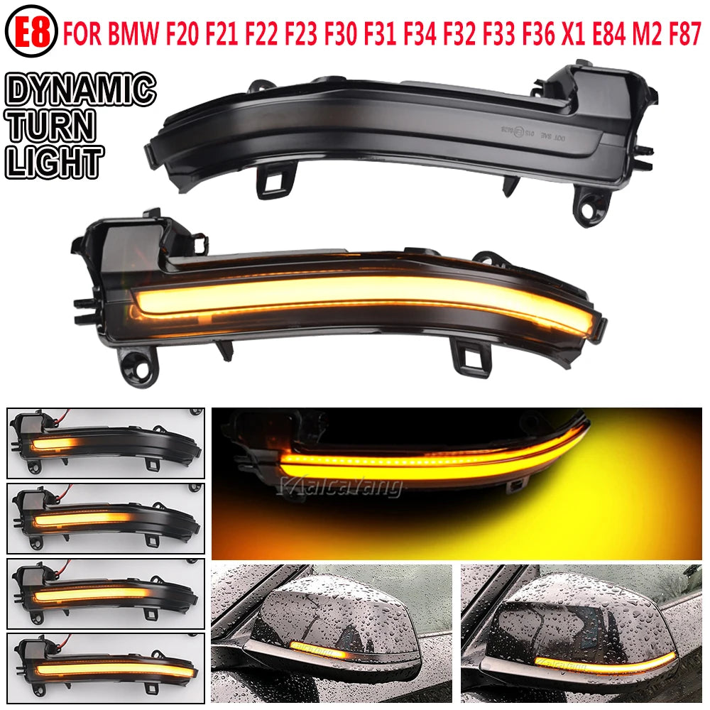 LED Dynamic Turn Signal Side Mirror Sequential Light BMW 1 2 3 4 F20 F30 X1 i3