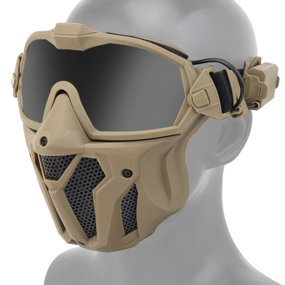 Airsoft Paintball Full Face Mask Protection Anti-Fog with Fan built-in, Cosplay