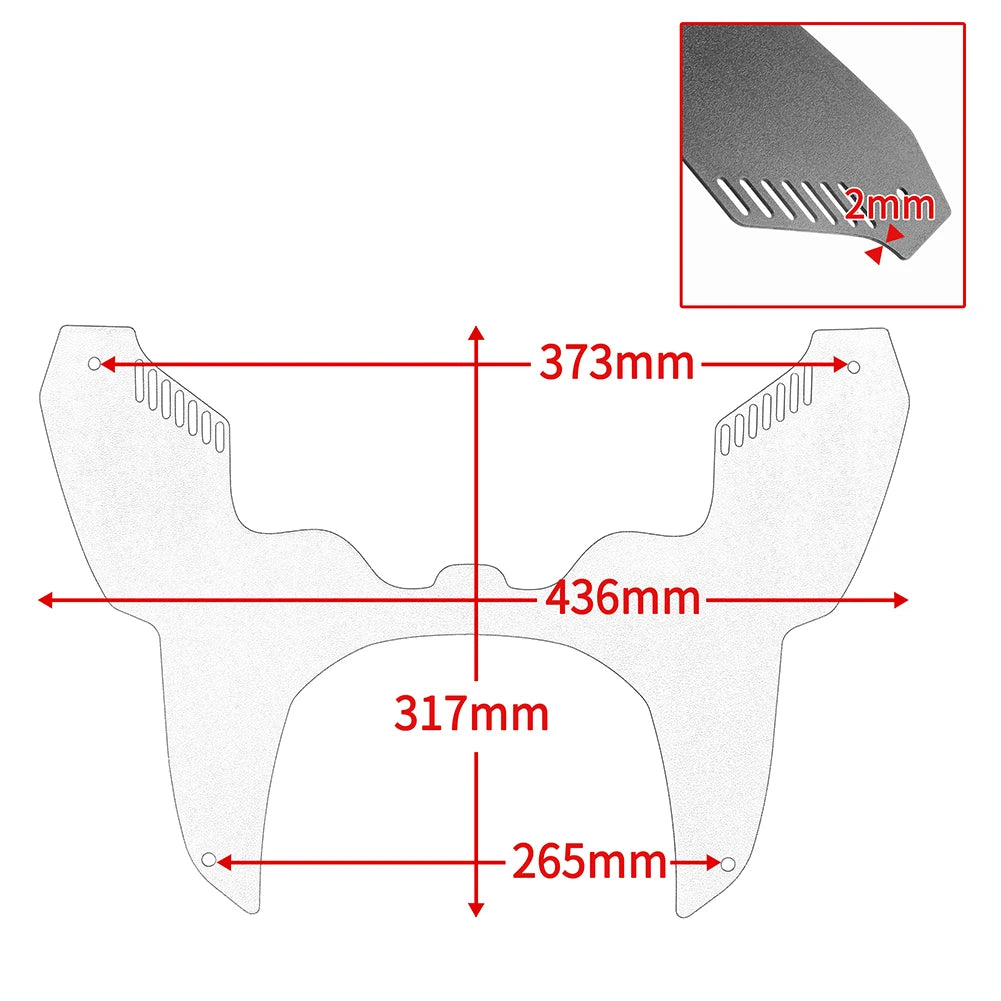Forkshield Updraft Deflector for Honda CRF1100L Africa Twin 2020-2023 Infill