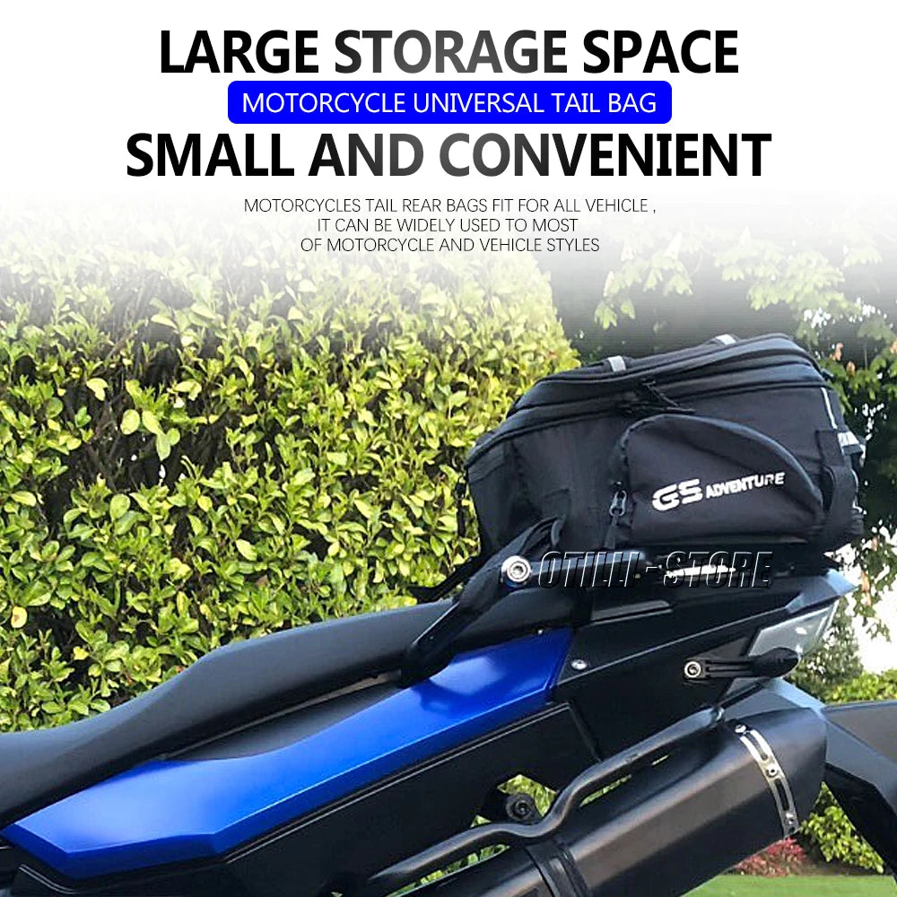 Waterproof Motorcycle Tail Bag 18L Rear Seat Bag for BMW R1200GS R1250GS F850GS