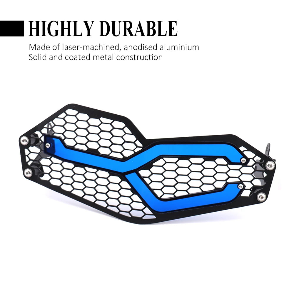 Headlight Protector Guard BMW F850GS/F750GS Adventure 2018-24, Aluminium+Acrylic