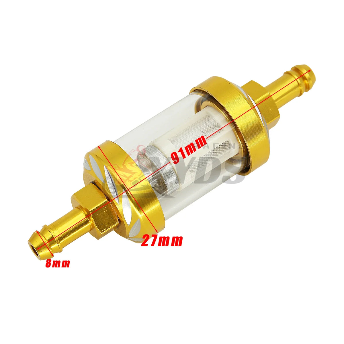 8mm CNC Aluminium Motorcycle Petrol Fuel Filter, moto x Pit Bike Dirt Bike Car