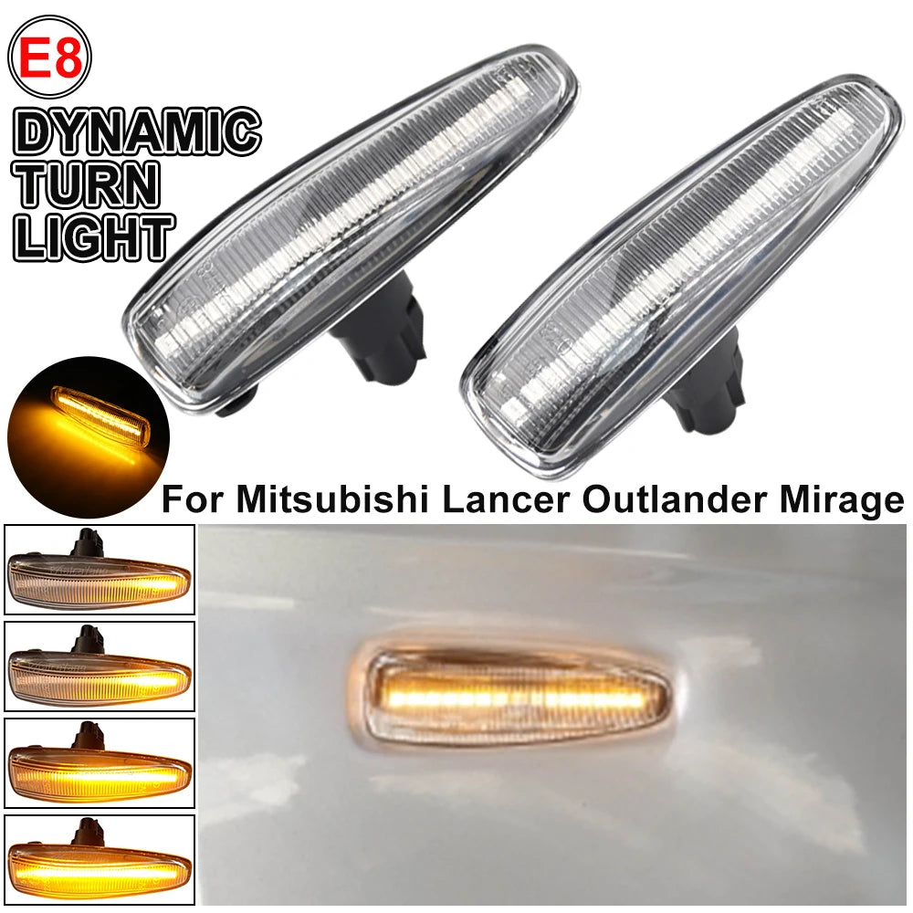 LED Dynamic Side Marker Turn Signal Light For Mitsubishi Lancer Evo X Outlander