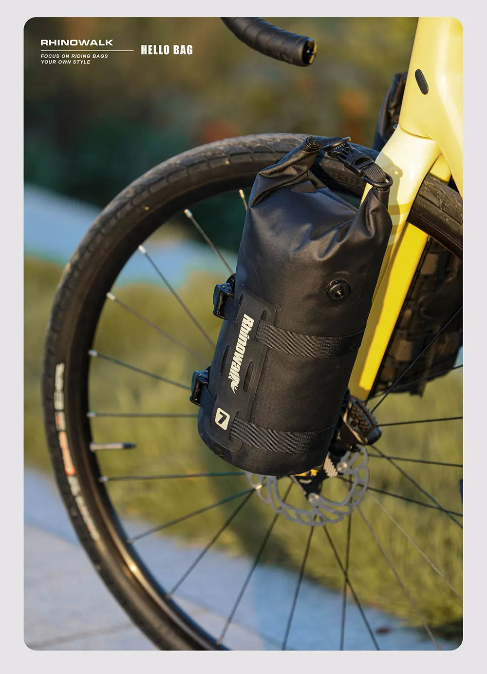 Rhinowalk 4L/7L Waterproof Bike Fork Bag Cage Mount Front Rack MTB RoadTour