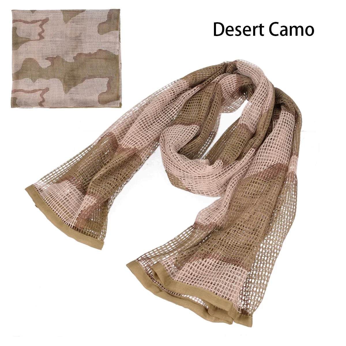 Tactical Cotton Scarf Mesh Neck Keffiyeh Camouflage Face Sniper Veil for Hunting