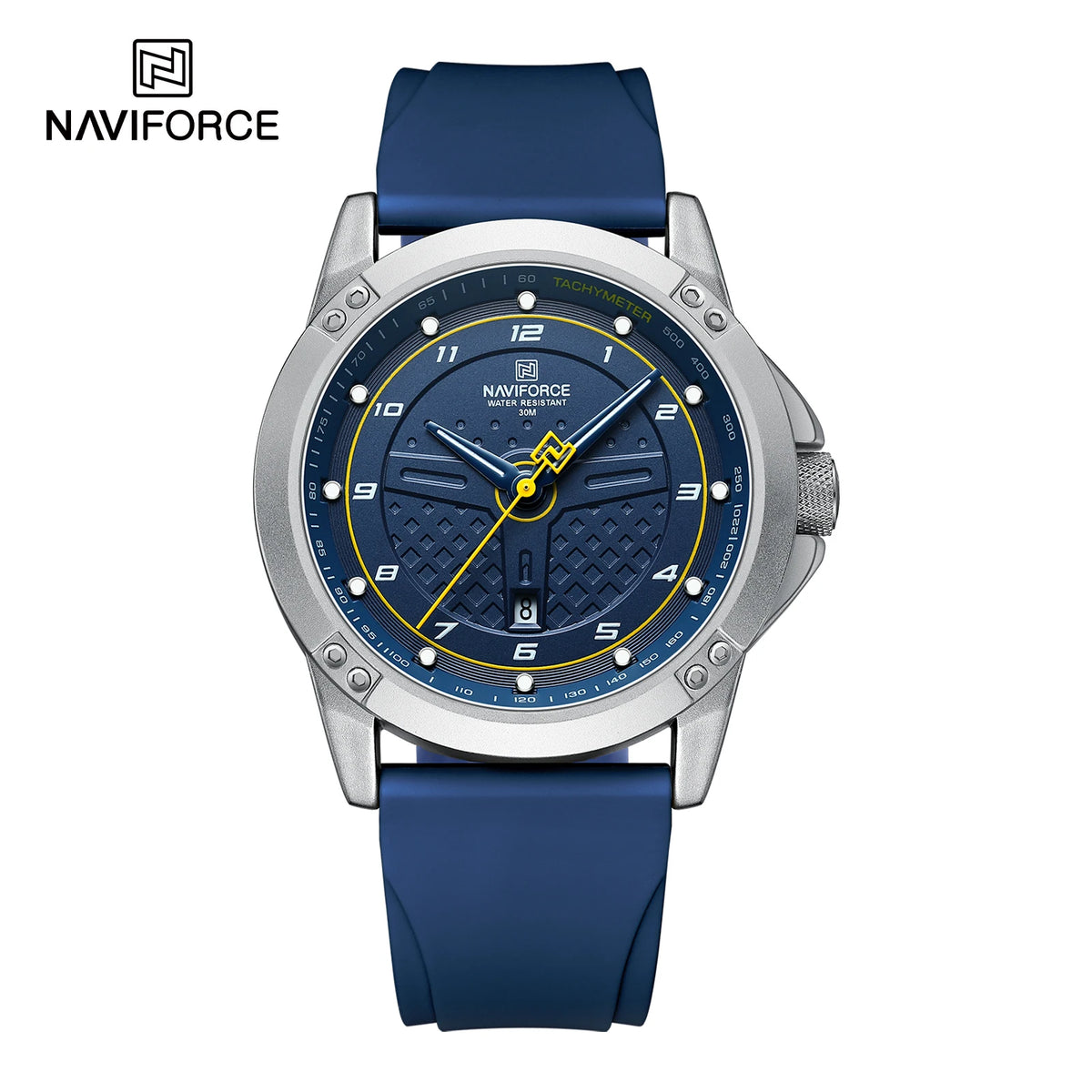 NAVIFORCE Men's Sport Quartz Watch – Waterproof, Luminous, Date Display