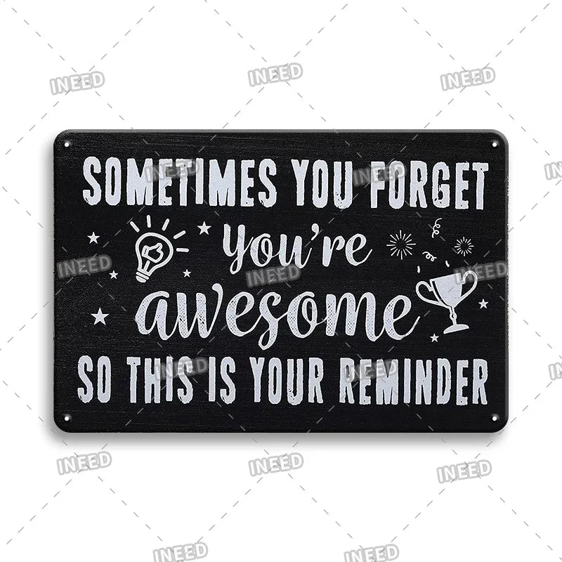 Funny Quote Tin Sign, Garage Wall Plaque, Humorous Metal Sign for Man Cave Decor